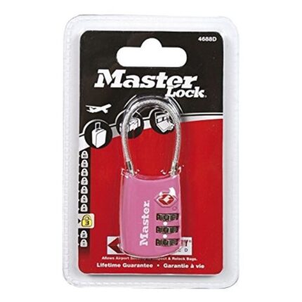 Visiaci kombinačný zámok Master Lock TSA 4688EURD - ružový