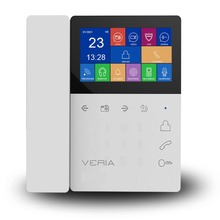 LCD monitor videotelefónu so slúchadlom VERIA 7043B biely