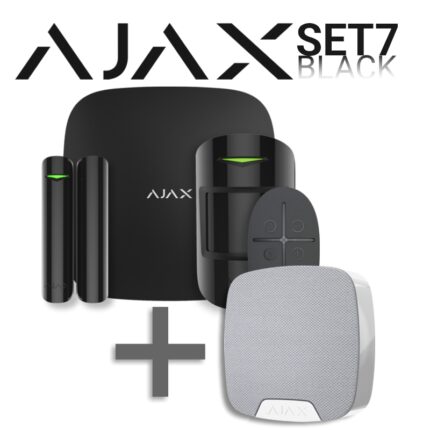 SET 7 - Ajax StarterKit black + HomeSiren white - ZADARMO